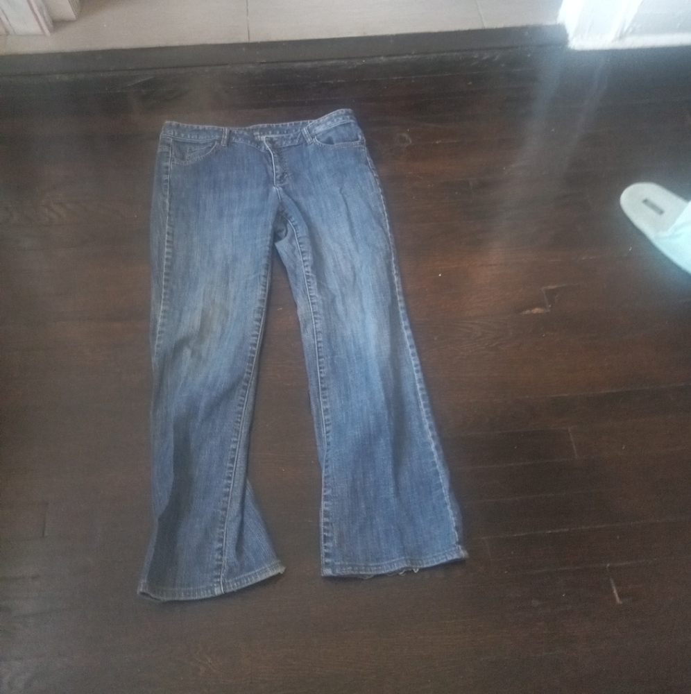 Woman's Blue Jeans Michael Kors Size 12 Outdoor Cozy Comfort Zip Up Button